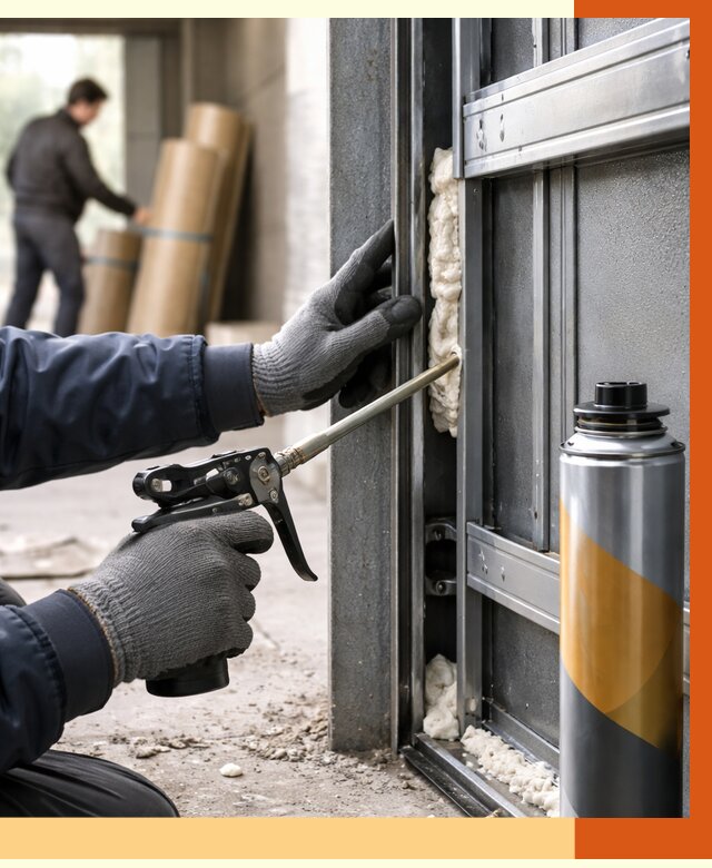 Заполнение пустот ворот в Старой Руссе от 4586 руб. — заливка ППУ, утепление под ключ | ТепломастерСрс