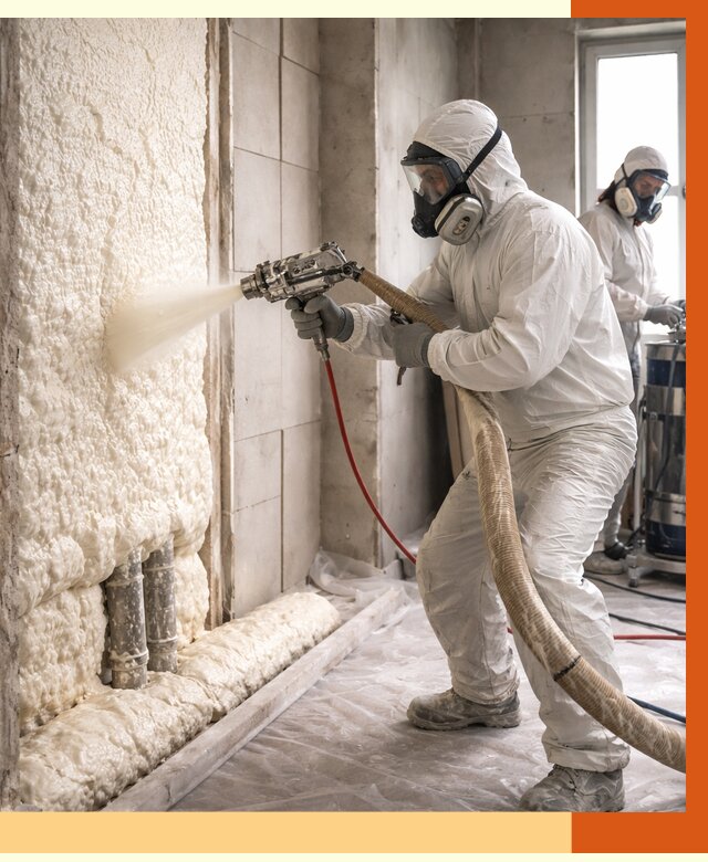 Напыление пенополиуретана в Старой Руссе от 7643 руб./м2 — услуги и монтаж ППУ | ТепломастерСрс