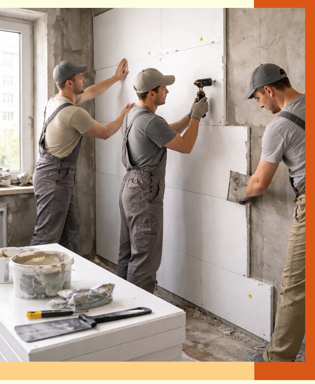 Утепление пенопластом домов и стен в Старой Руссе от 1885 руб. — ТепломастерСрс