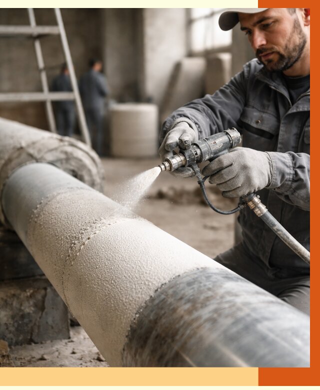 Утепление труб жидкой теплоизоляцией в Старой Руссе от 7643 руб. под ключ | ТепломастерСрс