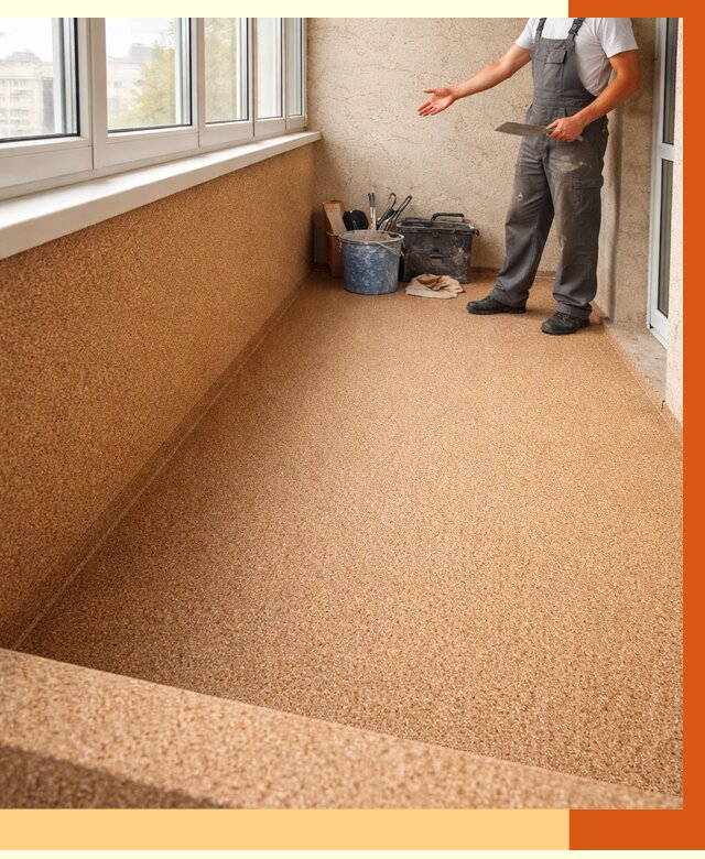 Утепление балкона жидкой пробкой в Старой Руссе от 3719 руб/м² под ключ | ТепломастерСрс