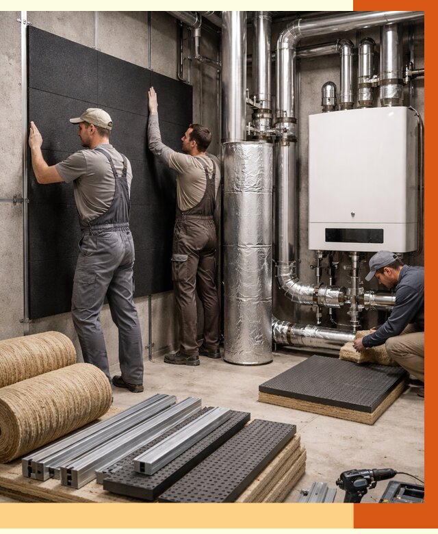 Шумоизоляция котельной в Старой Руссе от 6624 руб. под ключ | Профессиональная звукоизоляция — ТепломастерСрс