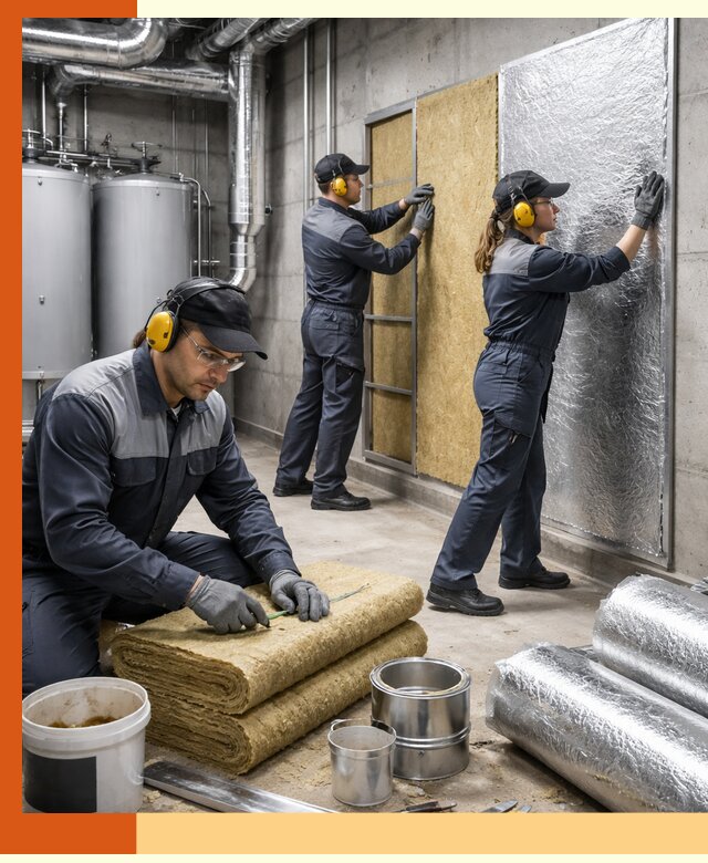 Шумоизоляция котельной в Старой Руссе: профессиональный монтаж и материалы