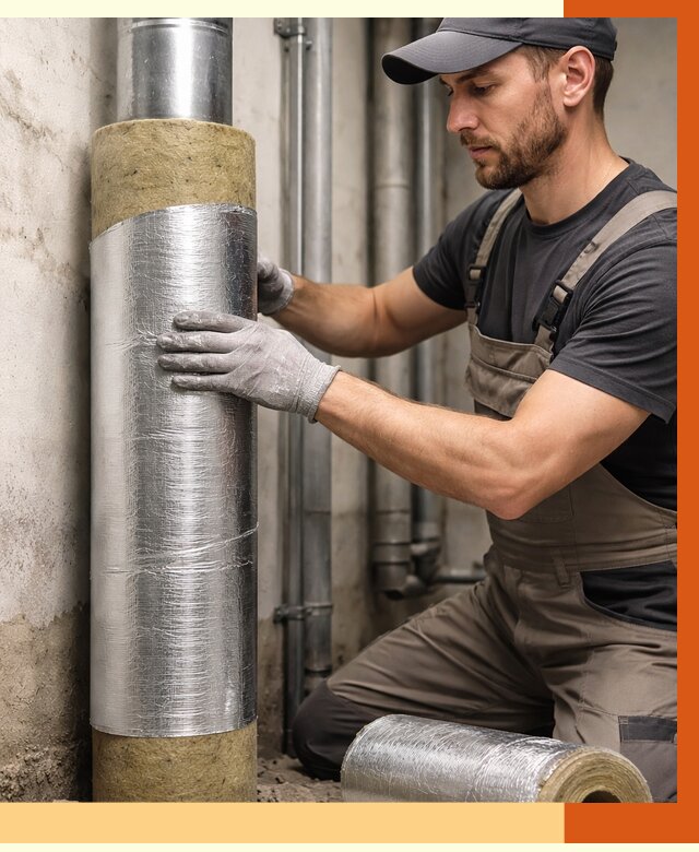 Шумоизоляция труб в Старой Руссе от 1223 руб. — шумоподавление и звукоизоляция труб | ТепломастерСрс