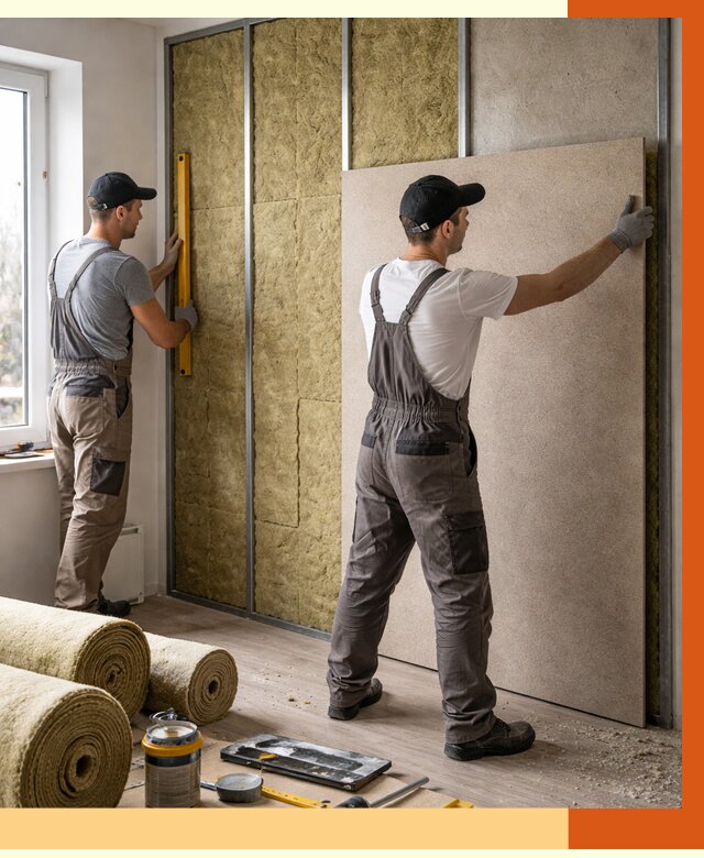 Шумоизоляция стен в Старой Руссе от 4586 руб/м2 — звукоизоляция стен под ключ | ТепломастерСрс