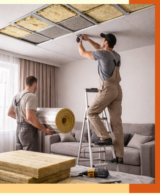 Шумоизоляция потолка в Старой Руссе от 2293 руб. под ключ | Профессионально — ТепломастерСрс