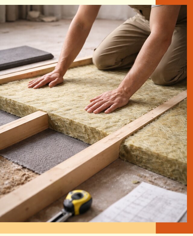 Шумоизоляция пола в Старой Руссе от 1274 руб./м² — профессиональная звукоизоляция | ТепломастерСрс