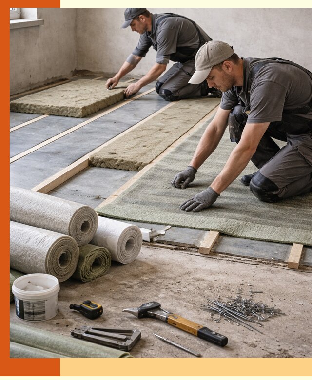 Шумоизоляция пола в Старой Руссе — профессиональная звукоизоляция помещений