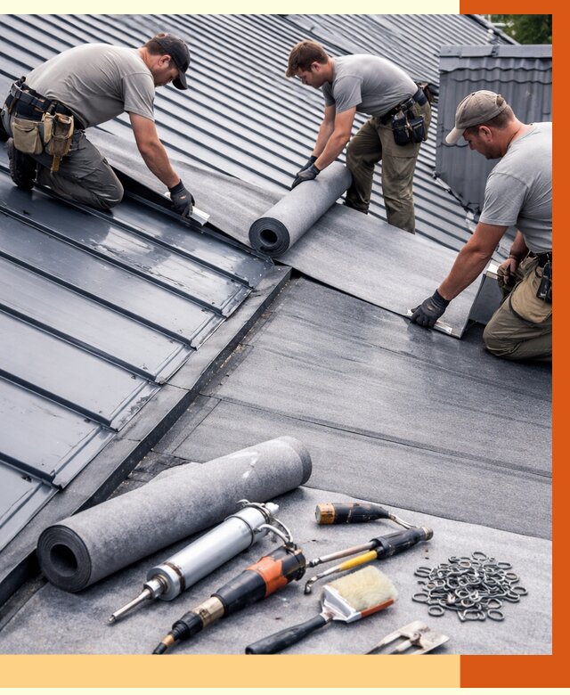 Гидроизоляция металлической кровли полимочевиной в Старой Руссе от 8662 руб. | ТепломастерСрс