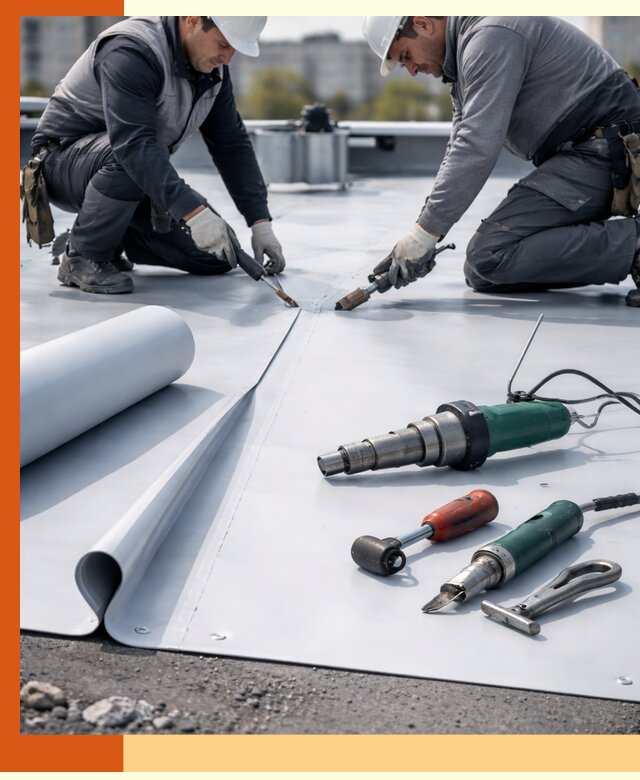 Гидроизоляция мембранной кровли в Старой Руссе: монтаж и ремонт быстро