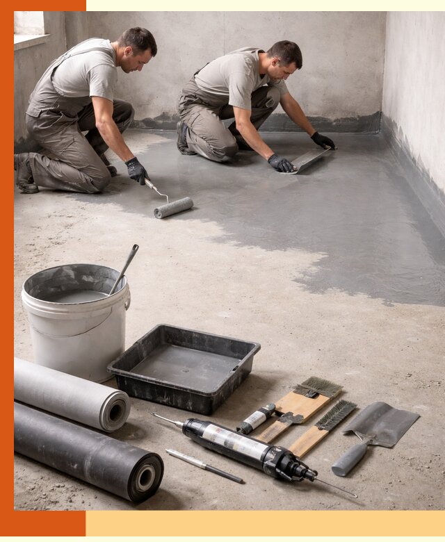 Гидроизоляция пола в Старой Руссе — надежная защита от влаги и протечек