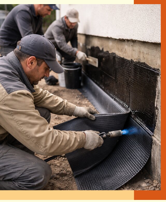 Гидроизоляция цоколя и отмостки в Старой Руссе от 8662 руб. — ТепломастерСрс