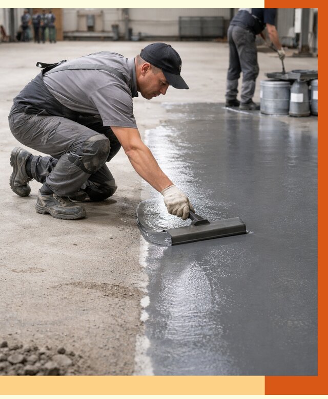 Гидроизоляция промышленного пола в Старой Руссе от 1223 руб./м2 — ТепломастерСрс специалисты под ключ