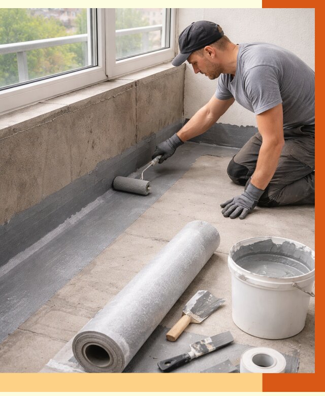 Профессиональная гидроизоляция балкона в Старой Руссе от 4280 руб. | ТепломастерСрс