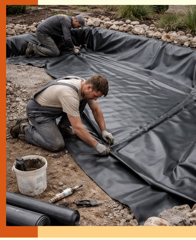 Гидроизоляция пруда в Старой Руссе: надежная защита и герметизация