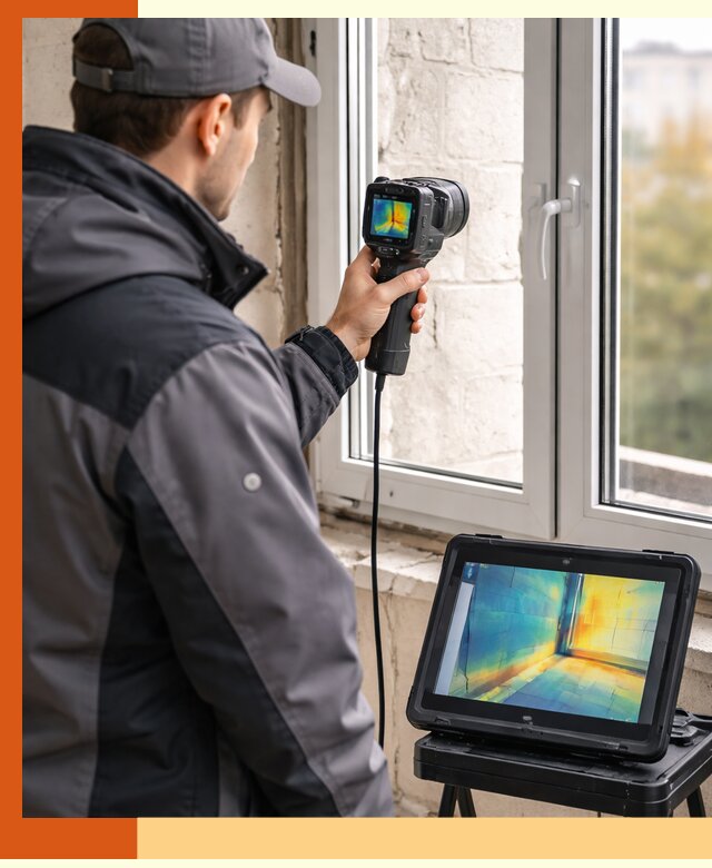 Тепловизионное обследование дома в Старой Руссе для выявления утечек тепла