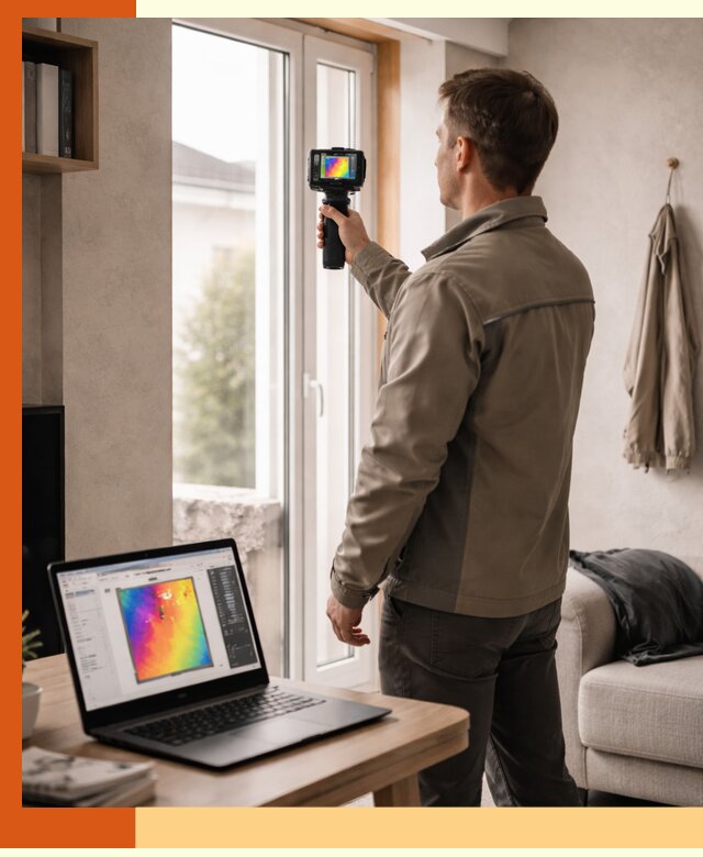 Тепловизионное обследование квартиры в Старой Руссе для поиска утечек тепла