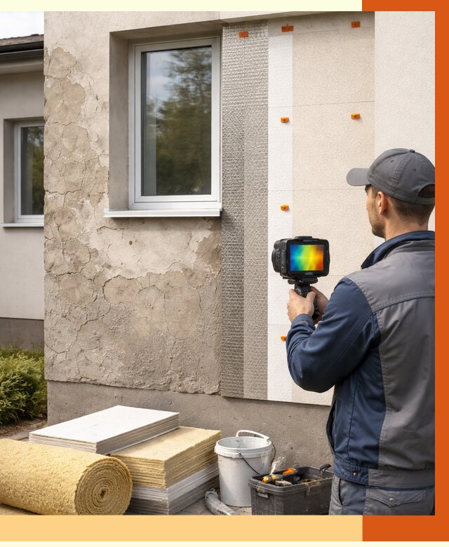 Тепловизионное обследование фасада в Старой Руссе от 4586 руб. под ключ | ТепломастерСрс