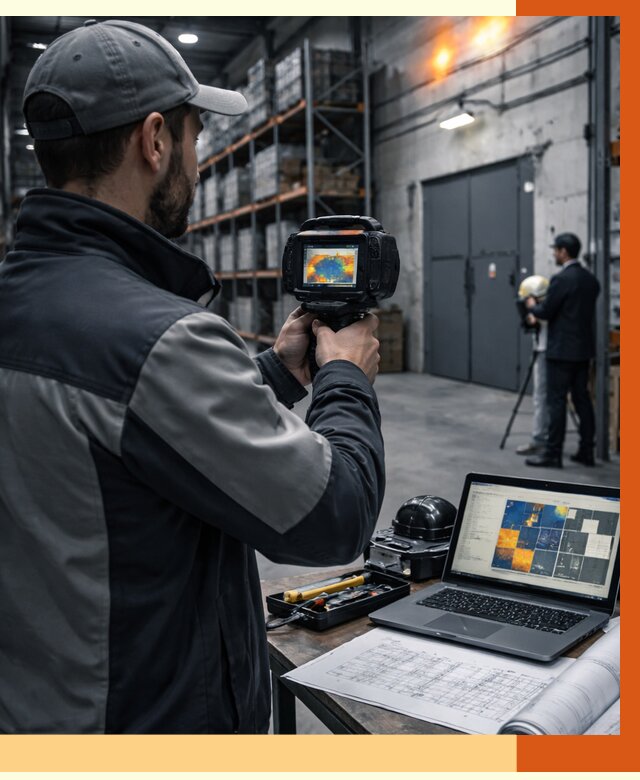 Тепловизионное обследование склада в Старой Руссе от 6624 руб. | ТепломастерСрс