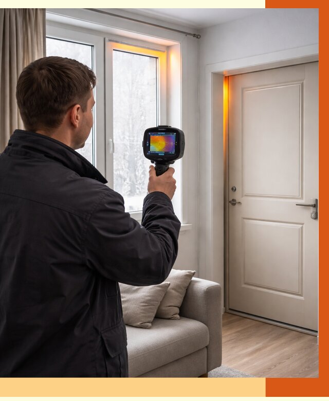 Тепловизионное обследование окон и дверей в Старой Руссе от 4586 руб. | ТепломастерСрс
