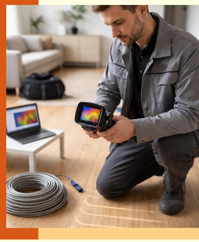 Тепловизионное обследование тёплого пола в Старой Руссе для точной диагностики