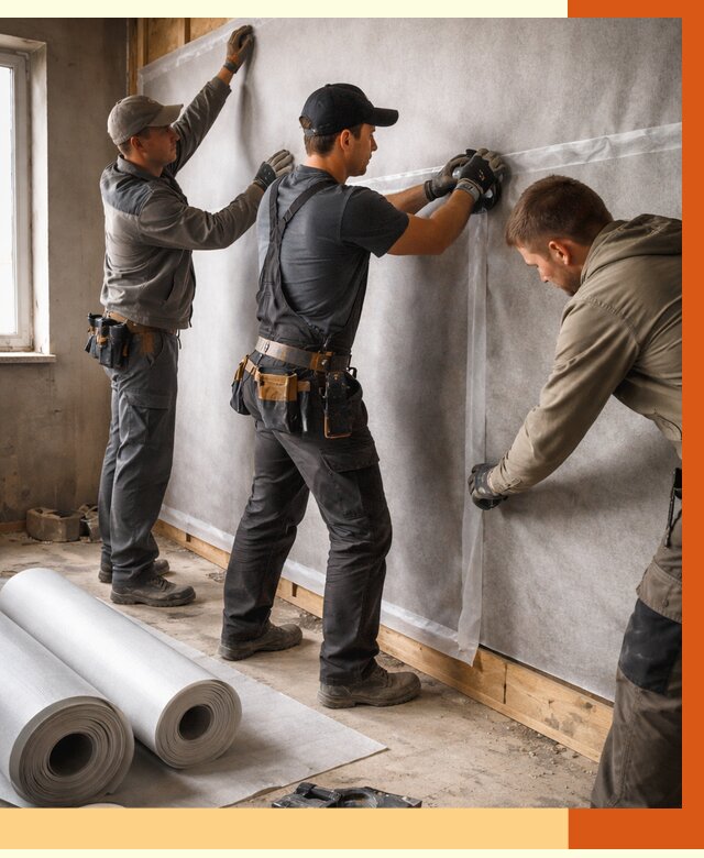 Монтаж ветроизоляции в Старой Руссе от 4586 руб./м2 — профессионально | ТепломастерСрс