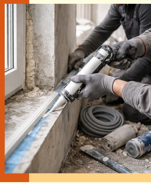 Герметизация стыков и примыканий зданий в Старой Руссе