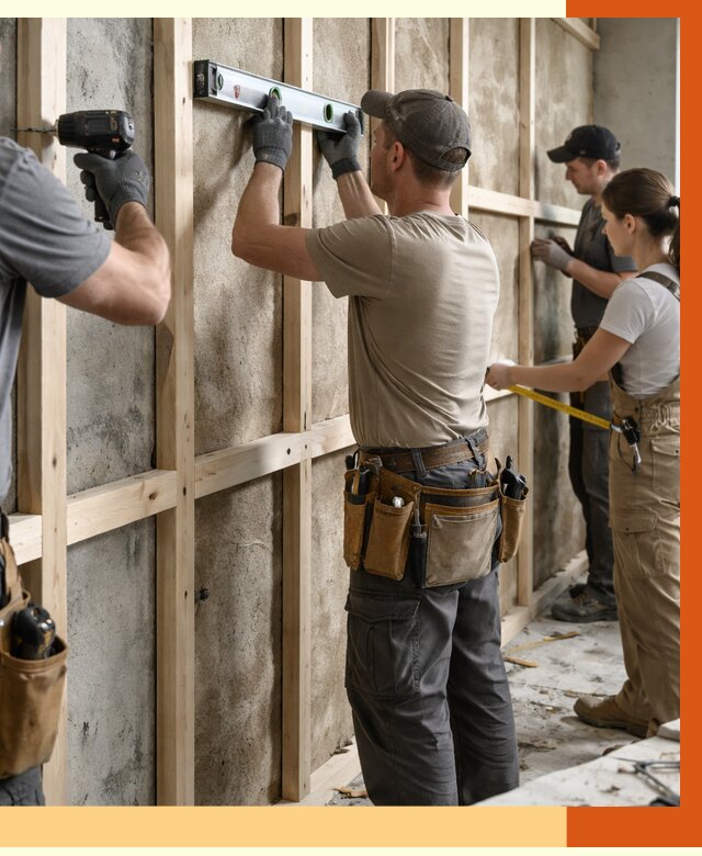 Монтаж обрешетки под утепление в Старой Руссе от 1172 руб/м² | Заказать у ТепломастерСрс