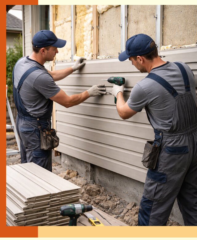 Монтаж сайдинга после утепления в Старой Руссе качественно и надежно